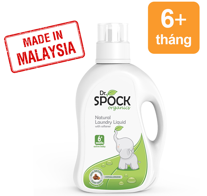 nước giặt xả thiên nhiên Dr. Spock Organics (6M+)