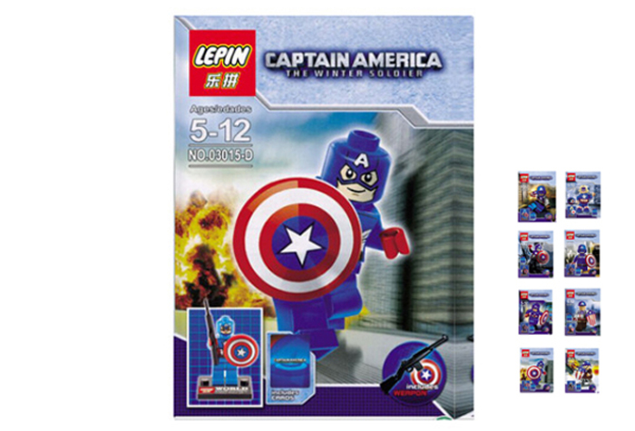 Bộ đồ chơi xếp hình Lepin No.03015 - Đội trưởng mỹ