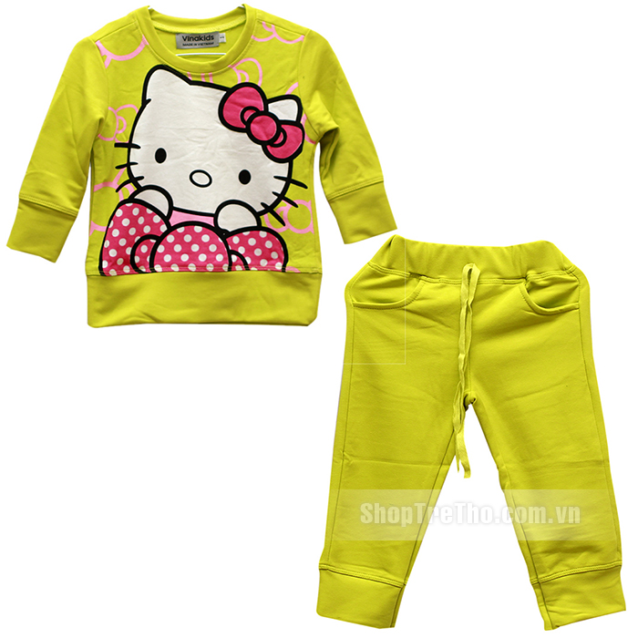 Bộ đồ cho bé gái họa tiết Hello Kitty