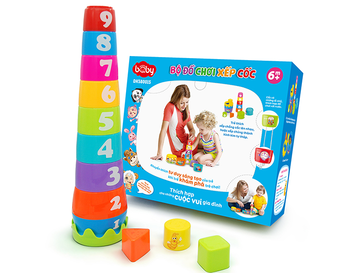 Đồ chơi cốc xếp chồng Duka DK580015
