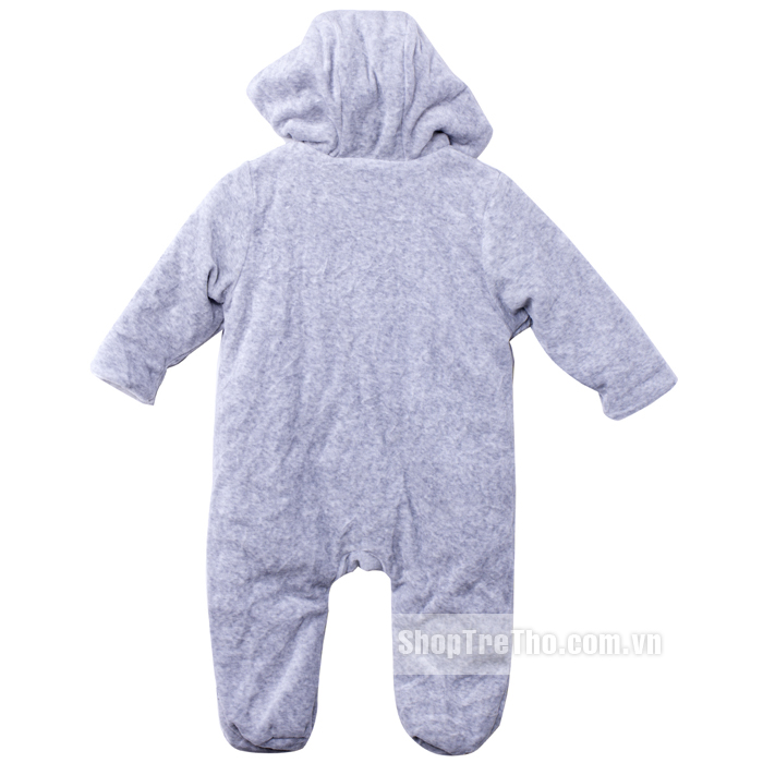 Body liền tất mũ cho bé VTE008 (màu ghi, vải bông)