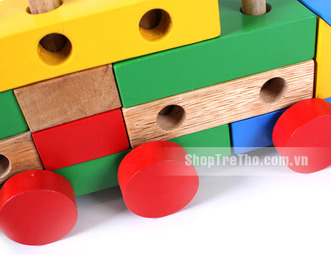 đồ chơi gỗ tàu hỏa lắp ráp etic
