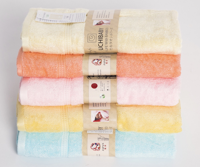 Khăn tắm sợi tre Uchibaby (120*60cm) 
