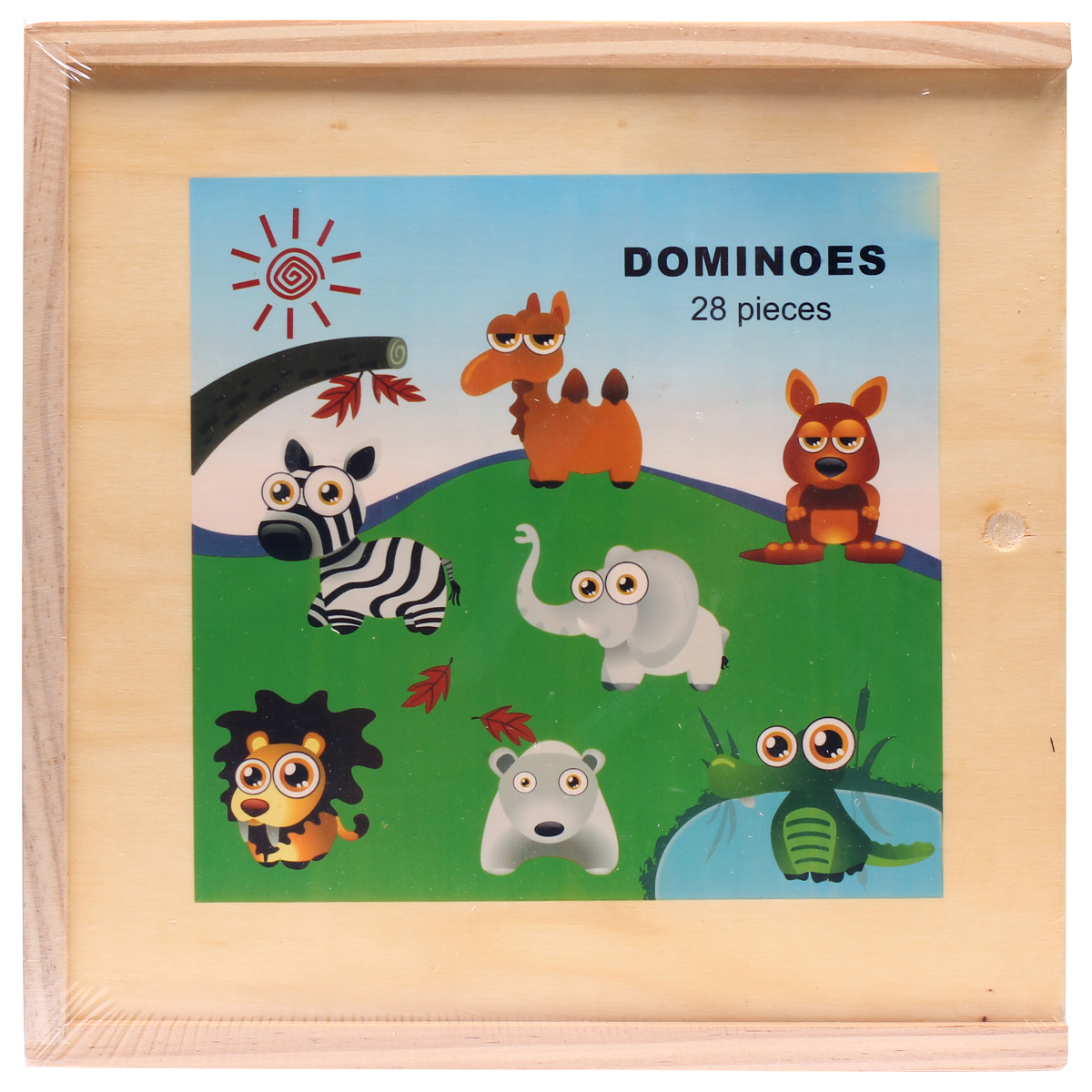 Đồ chơi gỗ hoạt hình - Domino thú rừng 93856B