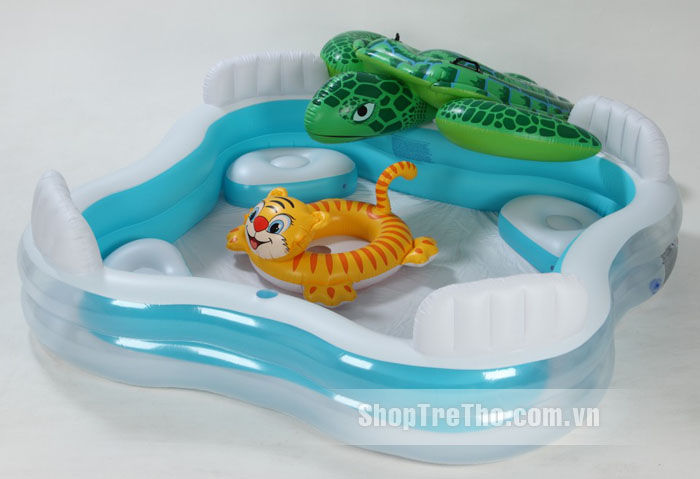 Bể bơi phao vuông có ghế ngồi Intex 56475