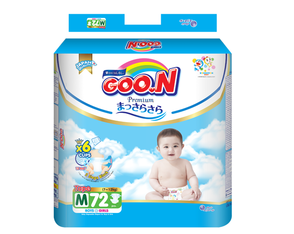 Tã - Bỉm dán GOO.N Premium M72 (7-12kg)