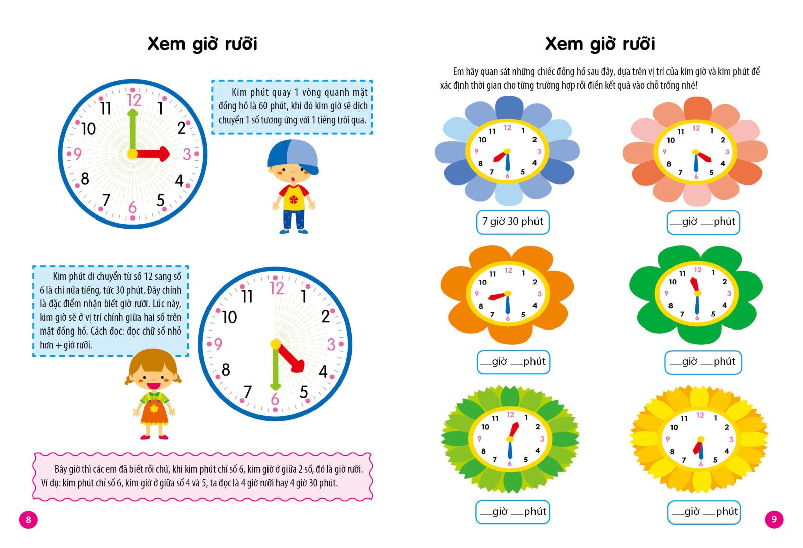 vui học toán học xem giờ