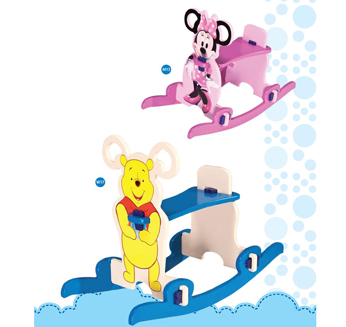 Bập bênh hình gấu Pooh - chuột Minnie