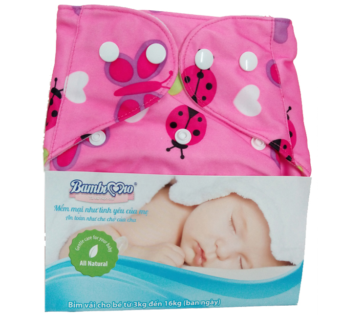 Tã vải Bambimio ban ngày (2-4h) cho bé từ 3-16kg