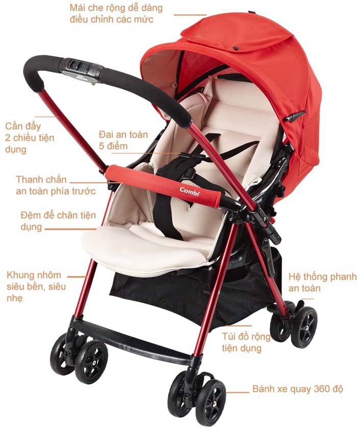 Xe đẩy Combi Well comfort Cozy WT-200D