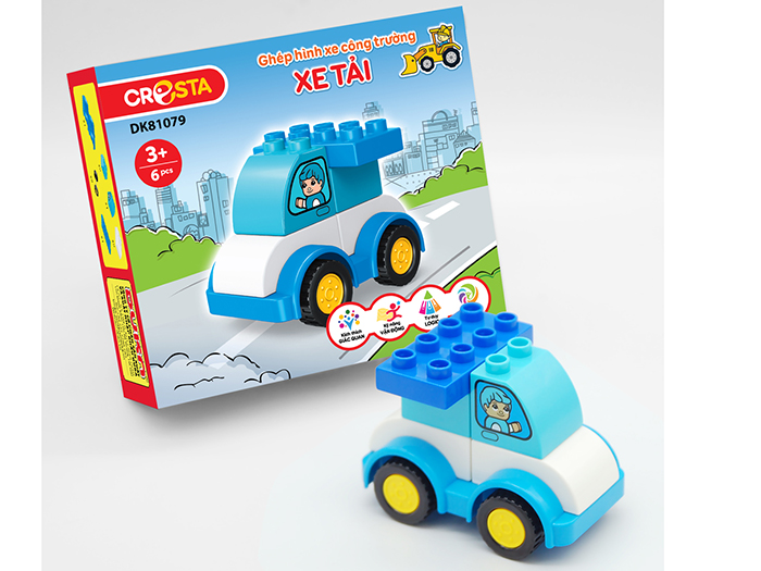 Đồ chơi ghép hình xe công trường Cresta - Xe tải DK81079