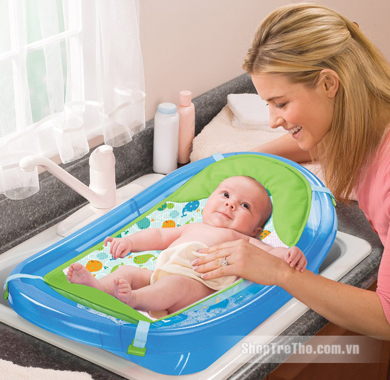 Chậu tắm có lưới xanh Summer 09150 - Sparkle N Splash Tub Blue