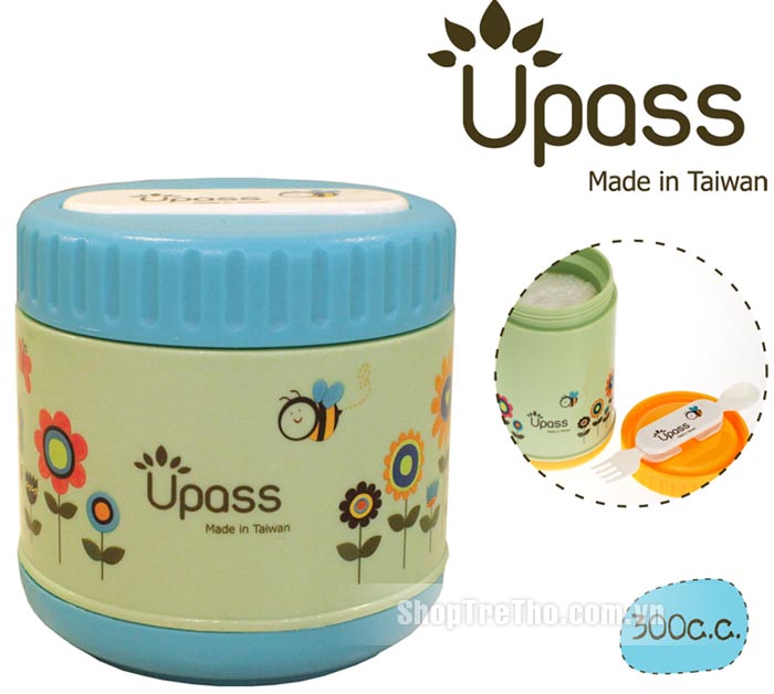 Hộp giữ ấm thức ăn UPASS kèm thìa, dĩa gấp gọn