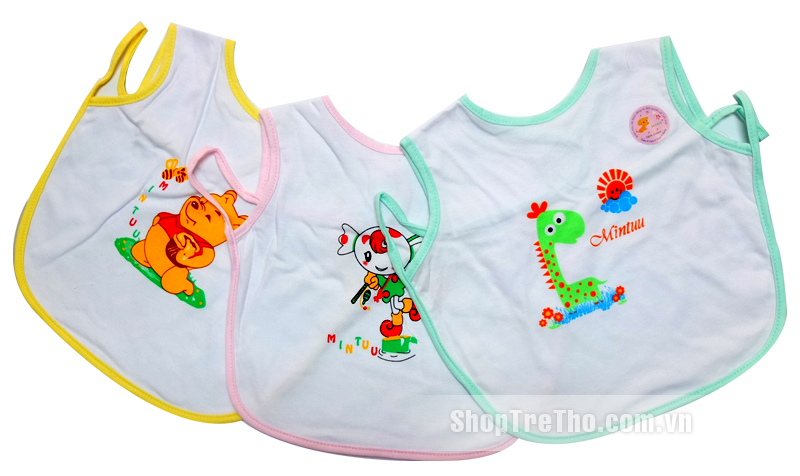 Yếm áo cho bé Mintu cotton 100% có nhiều size