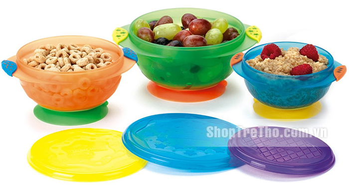 Bộ ba bát ăn chống đổ Munchkin 49003