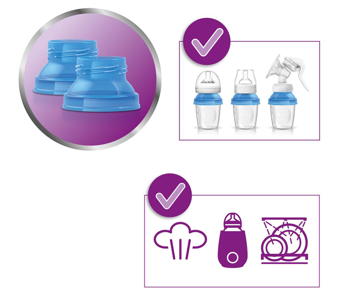 Cốc trữ sữa VIA Philips Avent SCF619/05 180ml (5 cốc)