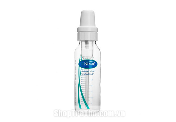 Bình sữa Dr Brown 250ml cổ hẹp thủy tinh