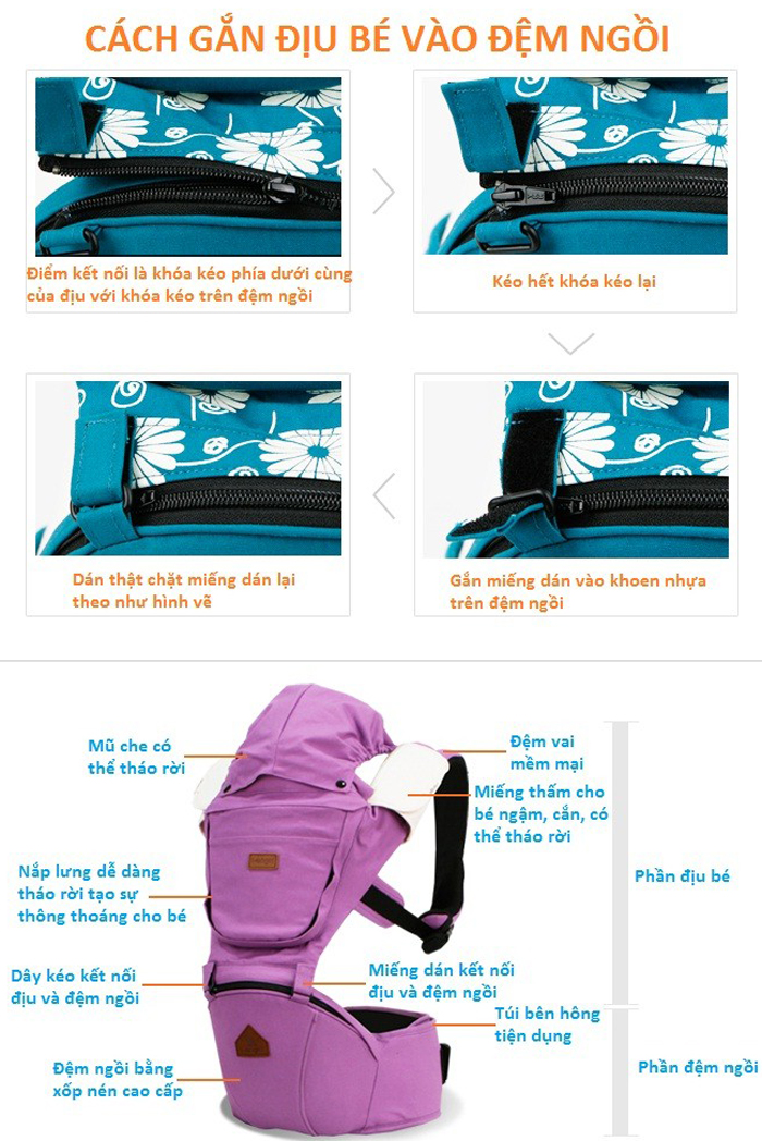 Địu Irene Hipseat carrier IA-108