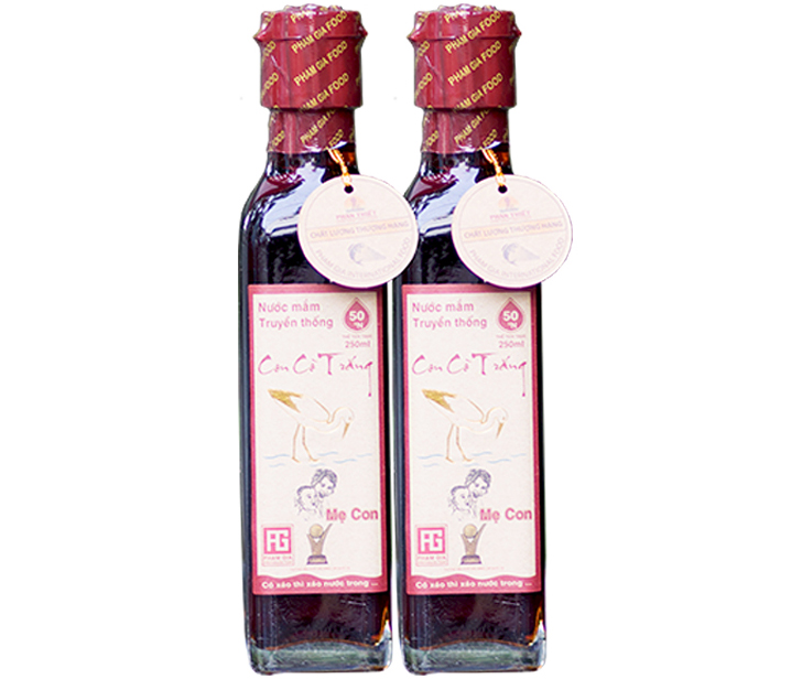 Nước mắm nhĩ Con Cò Trắng 50 độ đạm 250ml