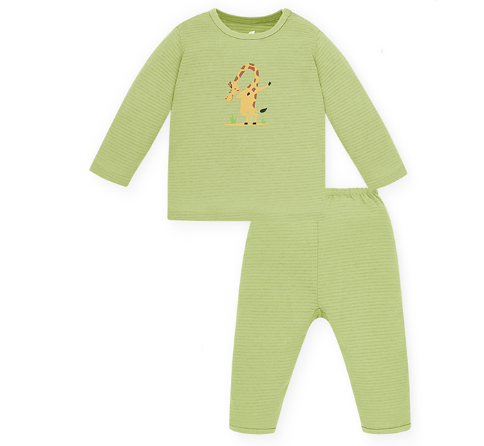 Bộ cài vai dài tay Lullaby NH69B (xanh cốm)