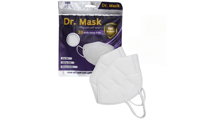 Khau trang y te 3D 4 lop khang khuan Dr. Mask 