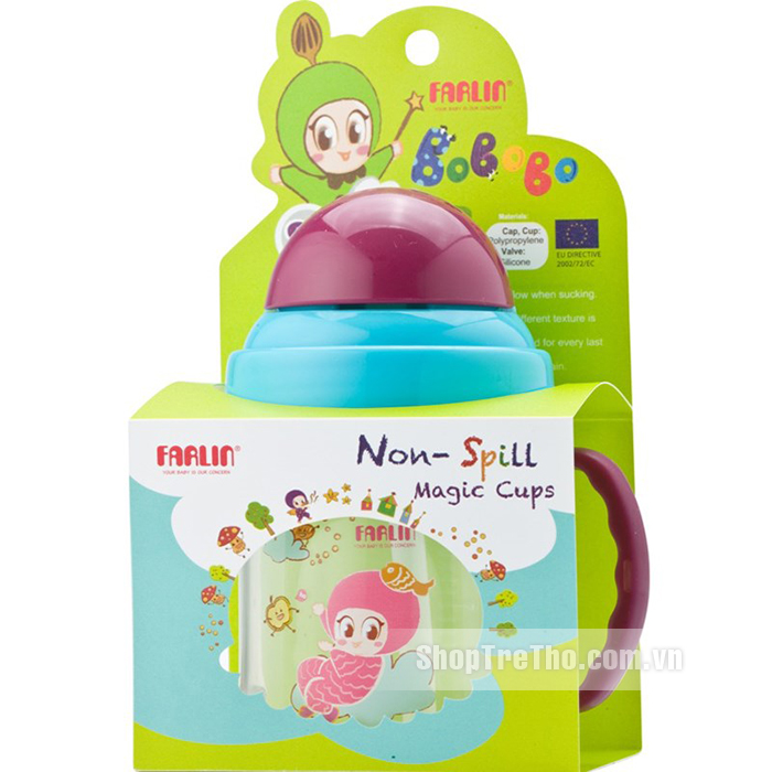 Cốc tập uống có ống hút Farlin AET.CP011.C (240ml)