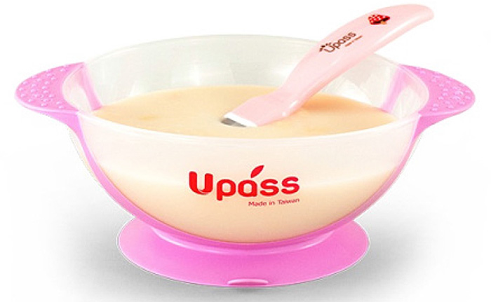 Bộ thìa và bát có đế chân không chống đổ UPASS