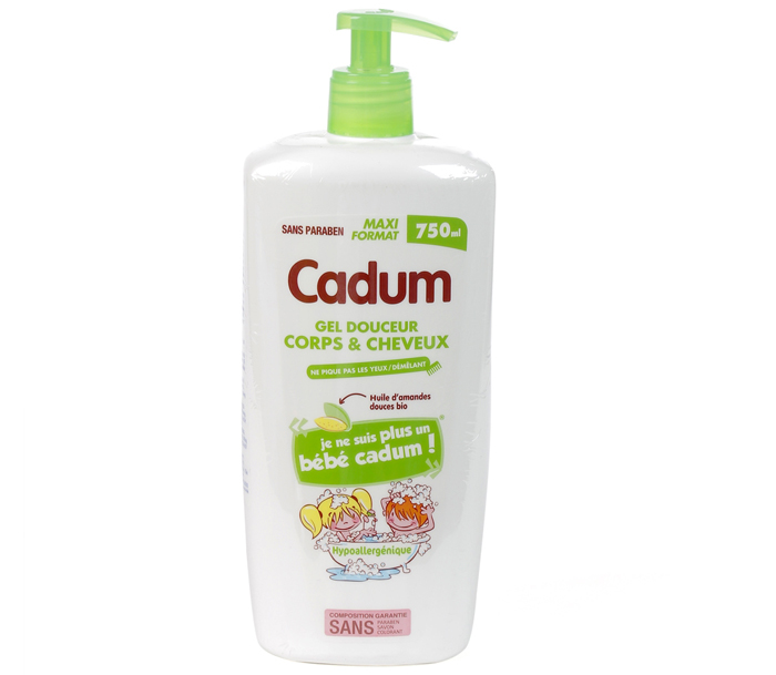 Tắm gội trẻ em Cadum hương hạnh nhân (750ml)
