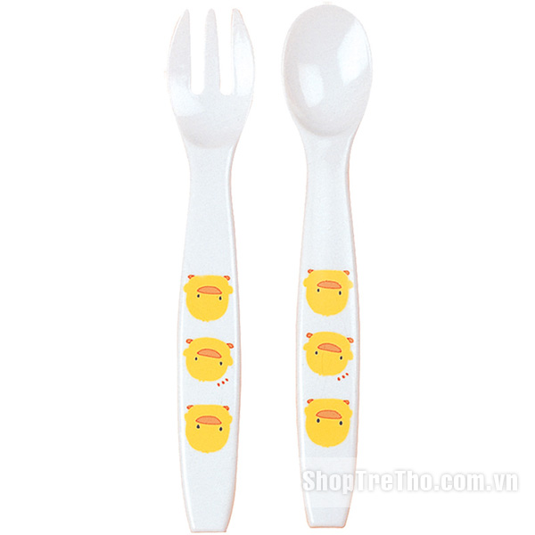 Bộ thìa và dĩa cho bé Piyo Piyo 630079