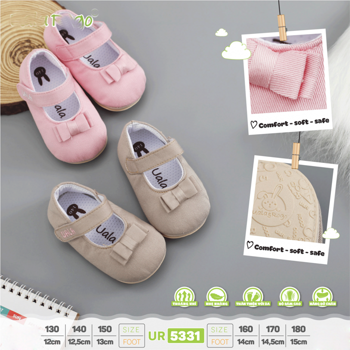 Giày tập đi bé gái Uala UR5272 (nhiều màu) 