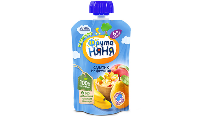 Trai cay nghien salad fruit Fruto Nyanya (90g)
