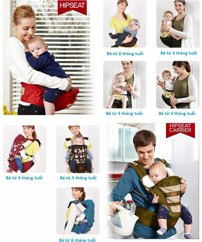 Địu Mesh hipseat carrier IA-114