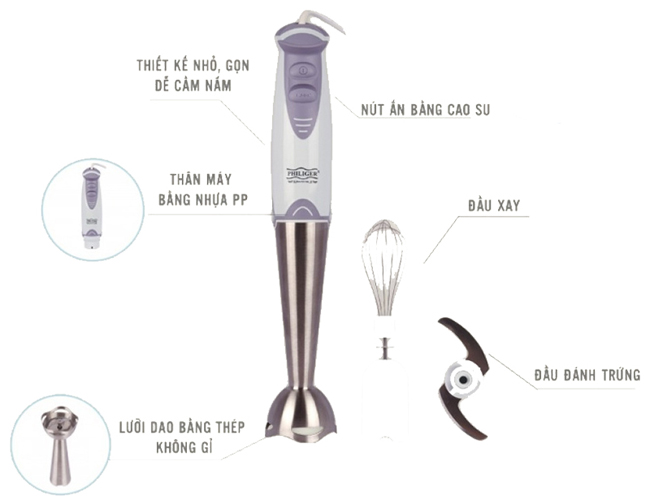 Máy xay cầm tay đa năng Philiger EK-3019