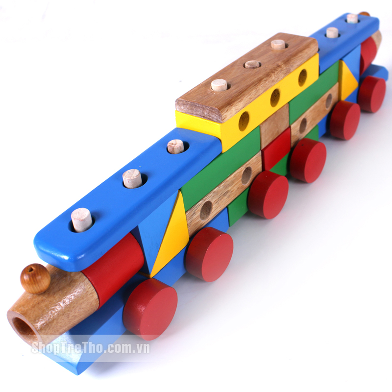 đồ chơi gỗ tàu hỏa lắp ráp etic