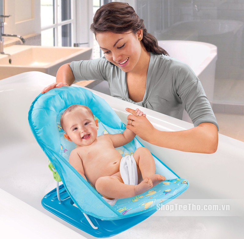Ghế tắm nằm (xanh) Summer 18500 - Mother's Touch Deluxe Baby Bather