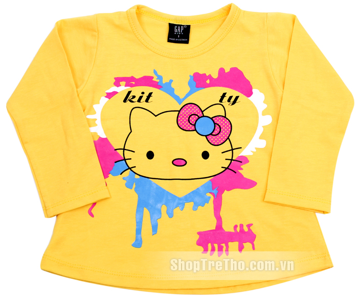 Bộ quần áo Kitty màu vàng cho bé gái 