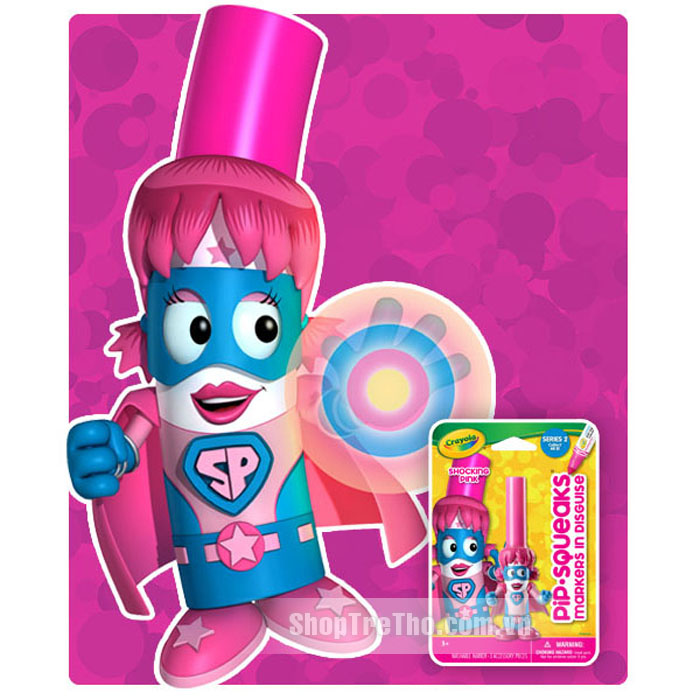 bút lông hình nhân vật - Siêu nhân Pink