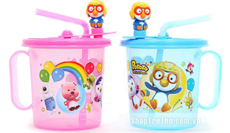 Cốc ống hút Pororo (250ml)