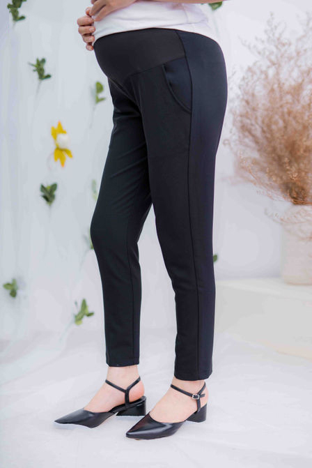 Quần bầu dài cotton lạnh Emum (đen)