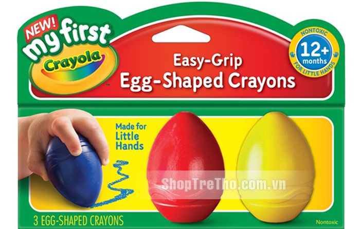 bút sáp Crayola 3 màu hình trái trứng