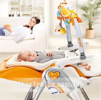 Vòng đồ chơi Brevi gắn ghế ô tô, ghế ăn