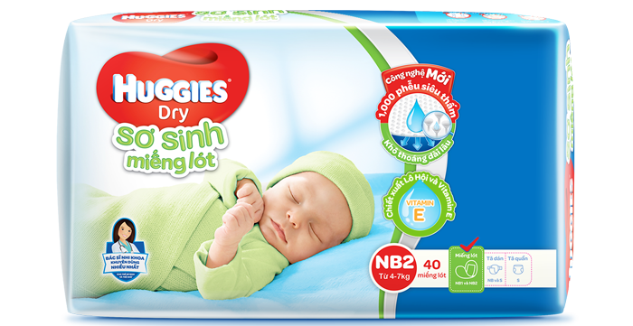 Miếng lót huggies newborn 2 