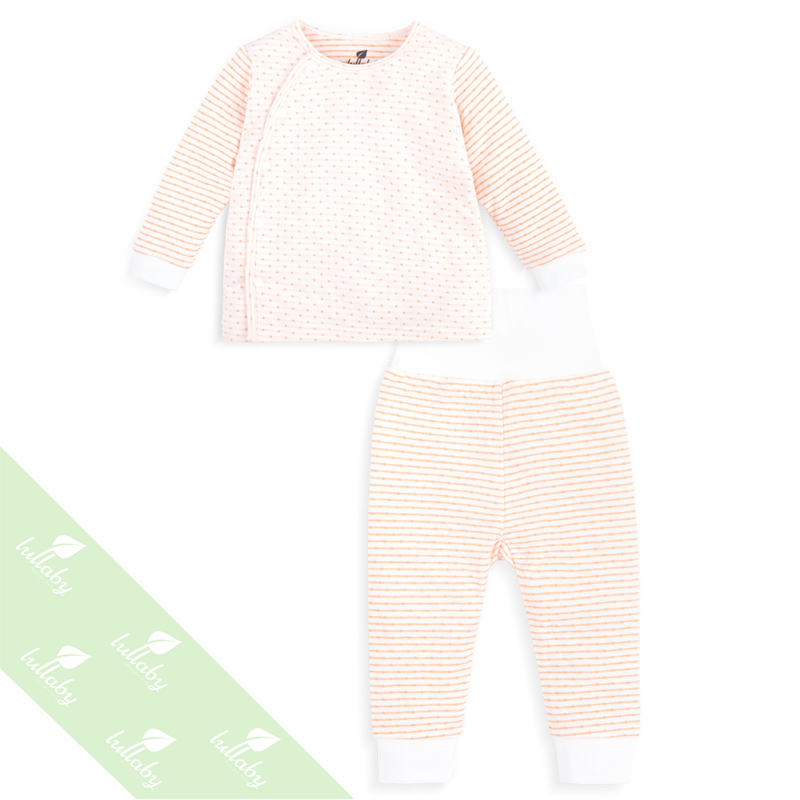 Bộ cài lệch dài tay màu cam Lullaby NH23-19