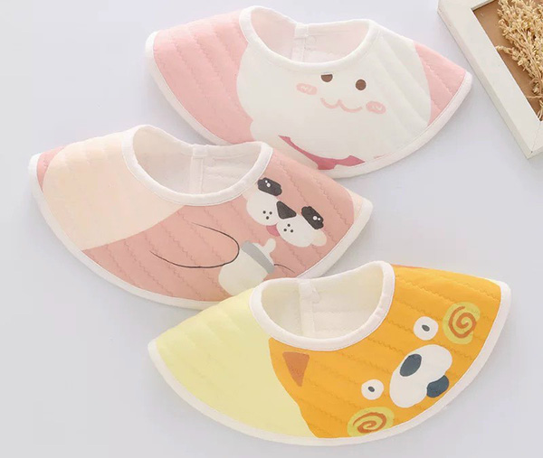 Sét 3 yếm nỉ cổ tròn in hình cho bé (nhiều màu)