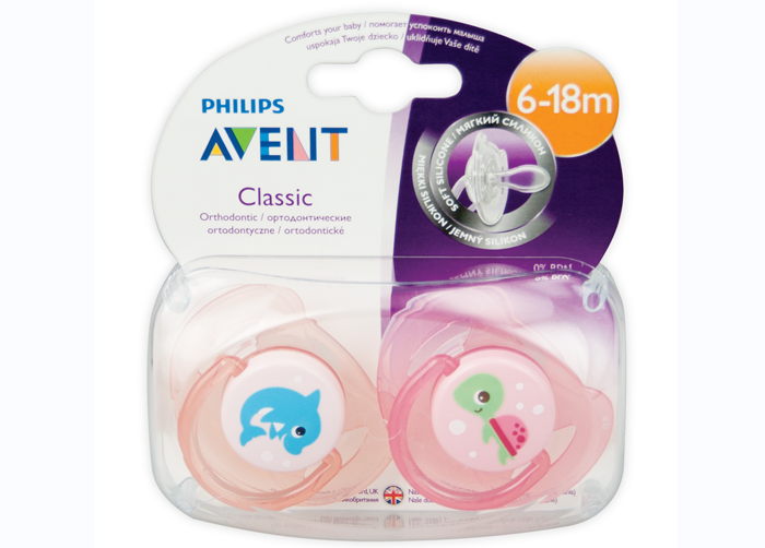 Ty ngậm Avent Classic SCF169/34 đôi (6-18M)