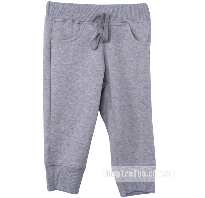 Bộ quần áo bé gái VTE011 (thêu đắp hình con cáo, màu ghi)