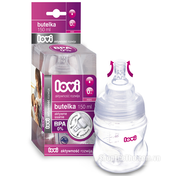 Bình sữa cổ rộng Lovi 150ml