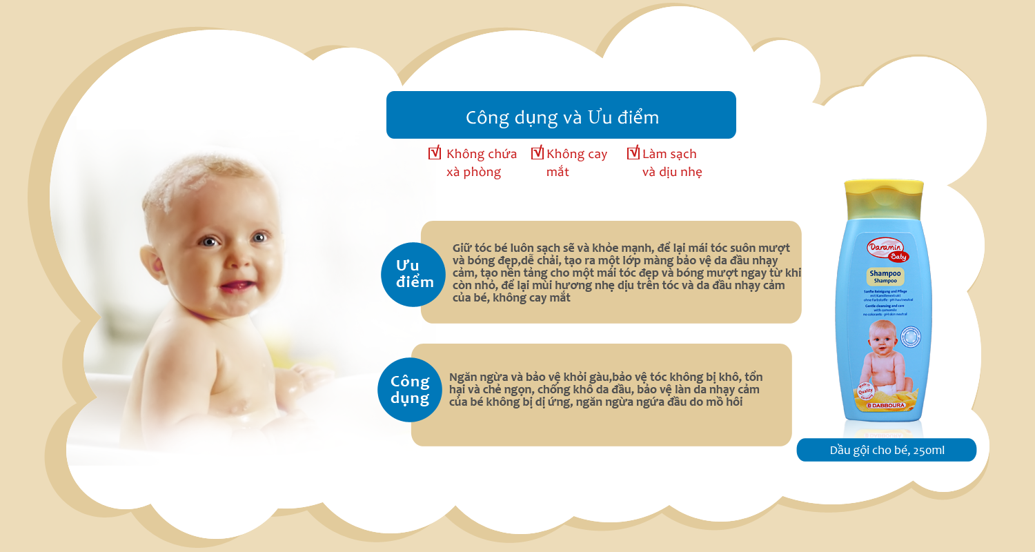 Dầu gội trẻ em Daramin Baby (250ml)