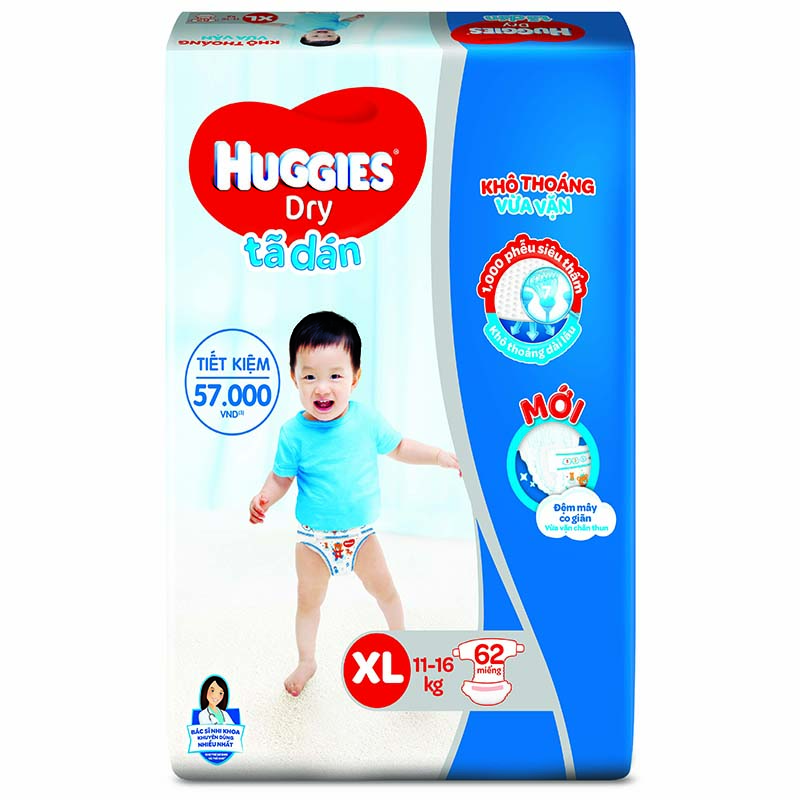 Tã - bỉm dán Huggies XL62