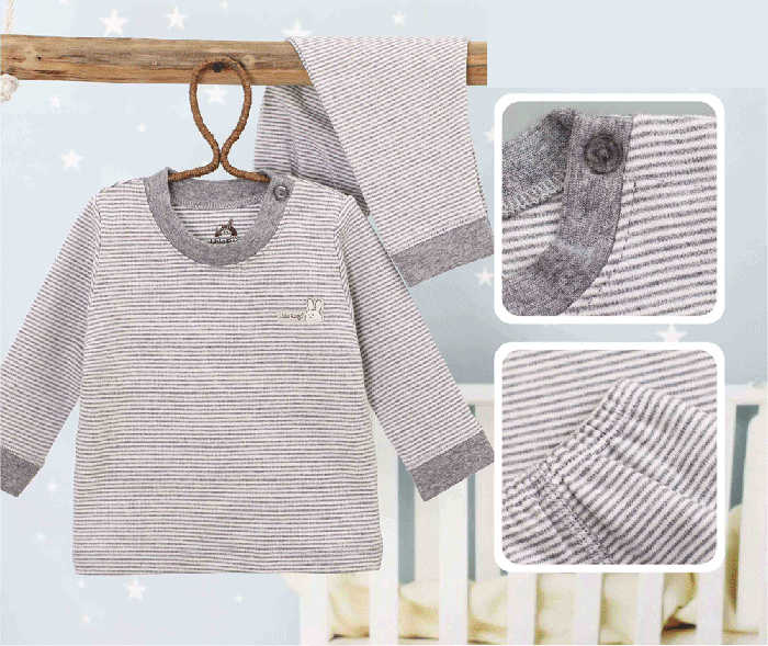 Bộ dài tay cài vai kẻ nhỏ Uala UR3201 (6M+) 